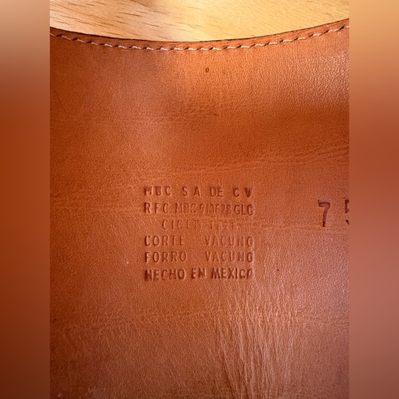 Corral Genuine Leather Western Belt Fixed Buckle Horseshoe Star Wide Brown - Picture 5 of 9